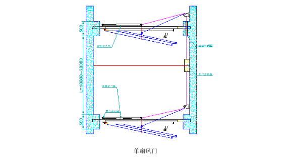 风门自动闭锁器安装图